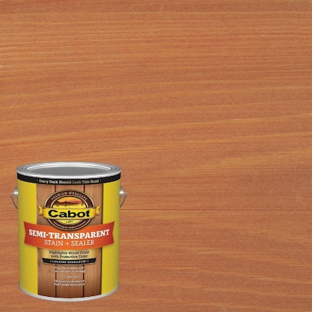 Cabot Semi-Transparent Deck & Siding Exterior Stain & Sealer, Redwood, 1 Gal. 140.0000380.007